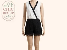 Combi-short Naf Naf - 38 - Noir/blanc